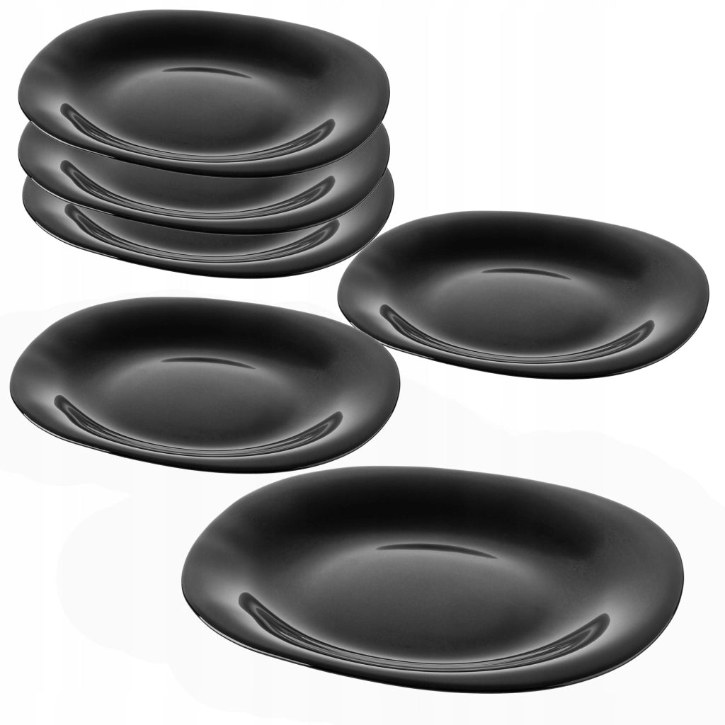 Set di 6 piatti da dessert KADAX da 21,5 cm, neri.