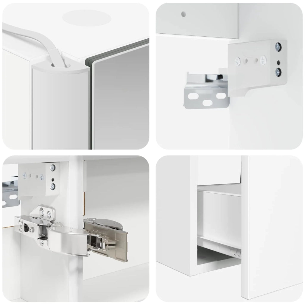 Set di mobili per il bagno 5 pz Bianco 3406967