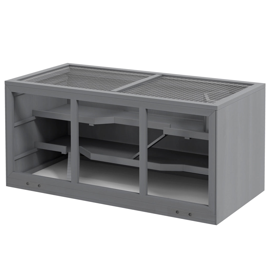 Gabbia per Criceti ¨C Minimal ¨C Legno Grigio