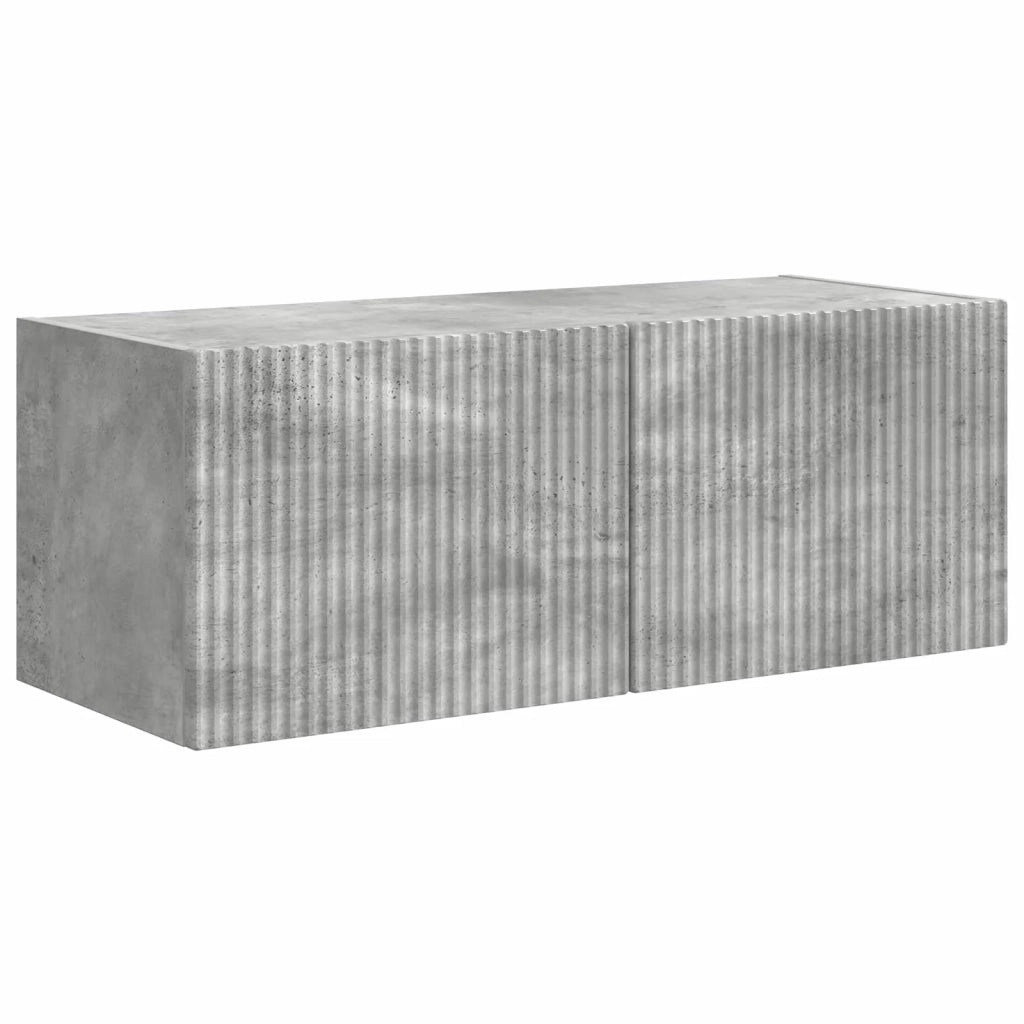 Set mobile TV 3 pcs Grigio cemento Legno multistrato