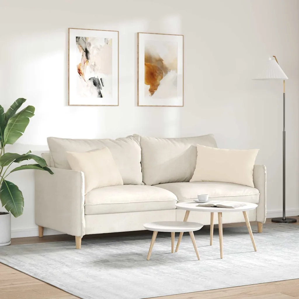 Cuscini da Divano 2 pcs Beige 60 x 40 cm Tessuto 42013687