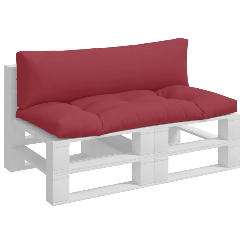Cuscini per Pallet 2 pz Rosso Vino in Tessuto 360931