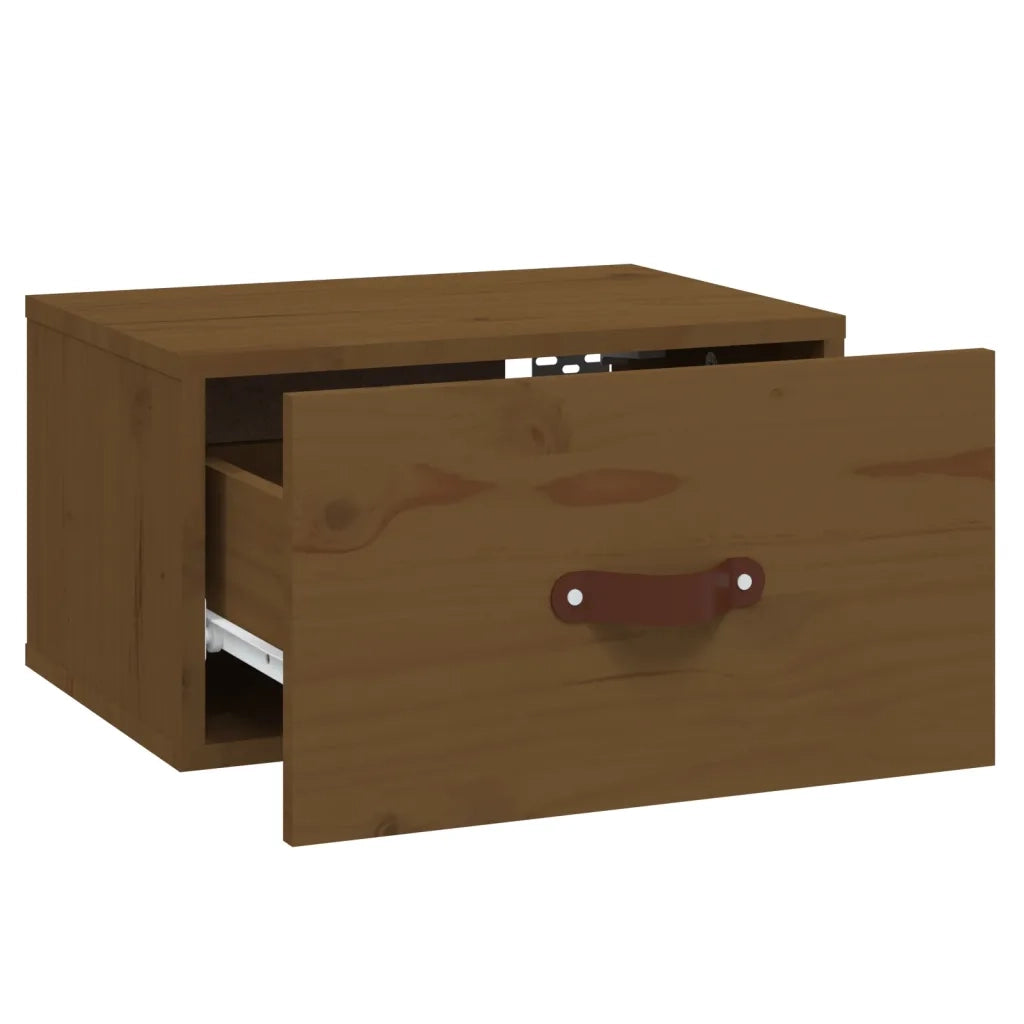 Comodino a Muro-Tavolino da notte sospeso ambra 40x29,5x22 cm