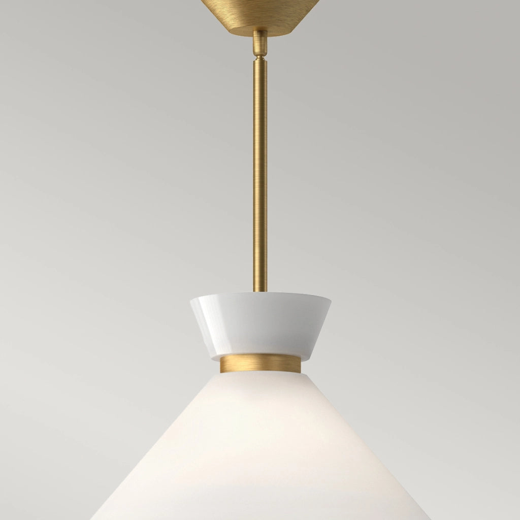 Sospensione Halston Alora Mood oro/opalino regolabile E27 Ø36