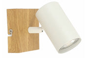 Applique Quentin scandinava bianca legno GU10 15W Reality
