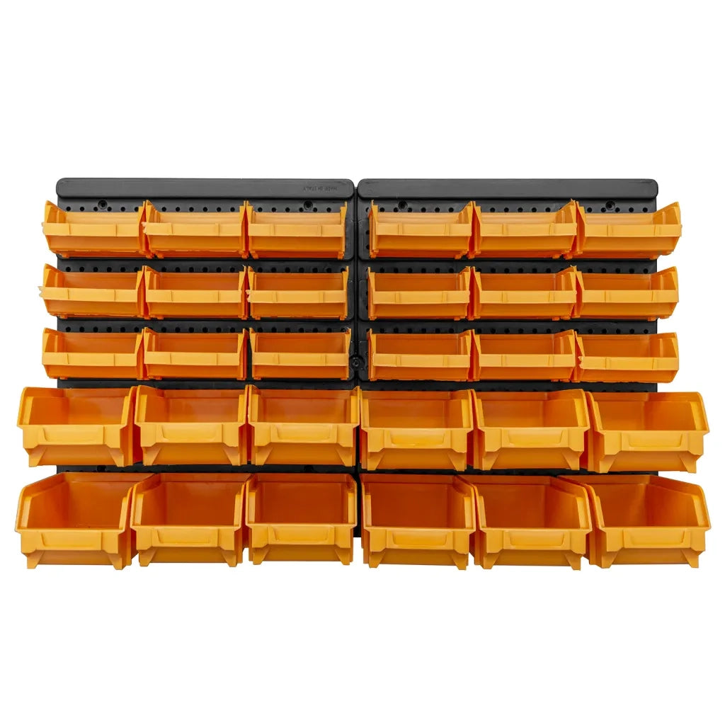 Kit Contenitori 32 pz con Pannelli a Parete Giallo e Nero 151832