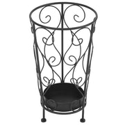 Portaombrelli Stile Vintage Metallo 26x46 cm Nero CFW9269448