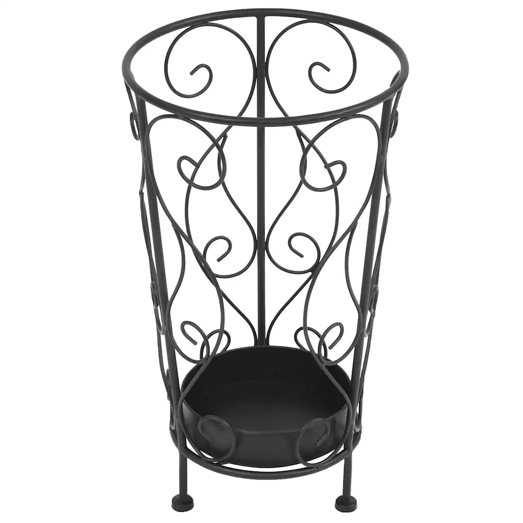 Portaombrelli Stile Vintage Metallo 26x46 cm Nero CFW9269448