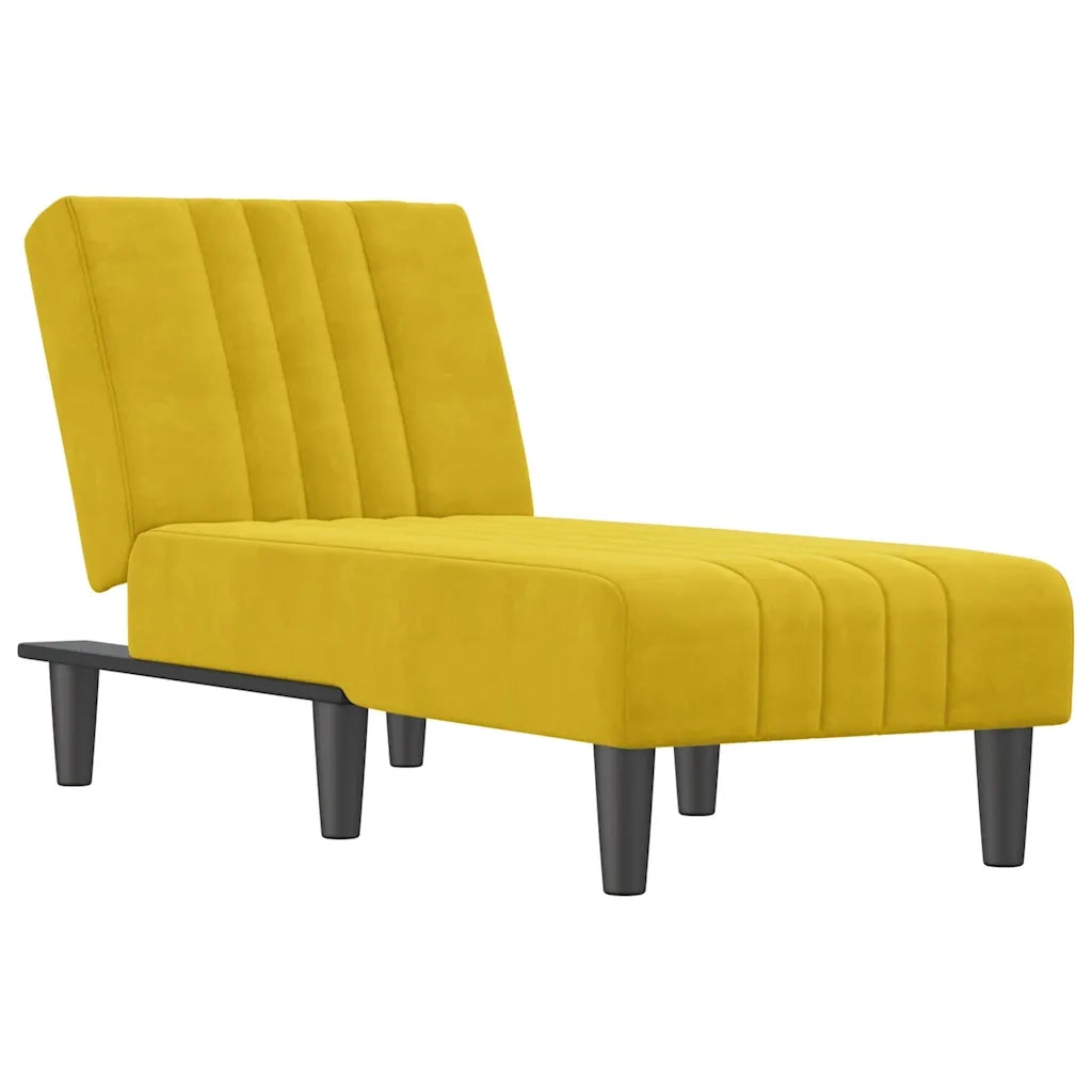 Chaise Longue in Velluto Giallo