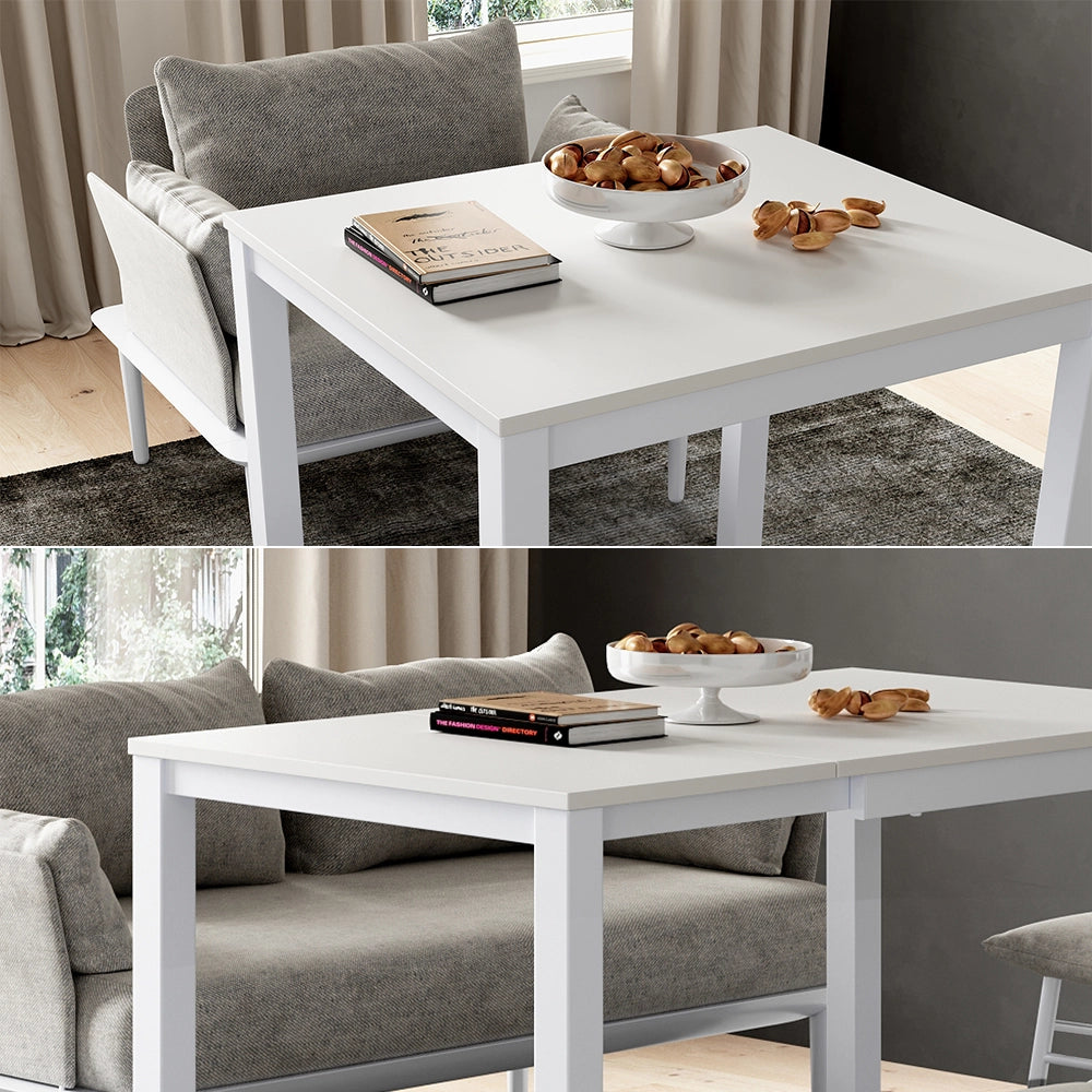 Vicco Tavolo da pranzo Bianco 120 x 70 cm Estensibile