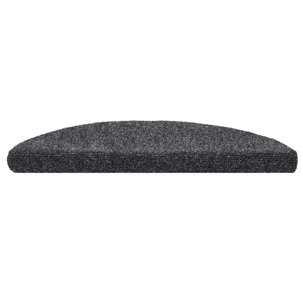 Tappetini per scale autoadesivi 20 pz 56x17x3 cm Grigio scuro semicircolari 3365668