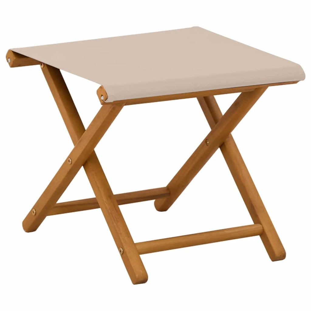 Lettino 4 pcs 3 Posizione Legno di Eucalipto Massello Beige 3407803