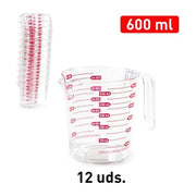 Caraffa Brocca Graduata in Plastica Trasparente 600 ml