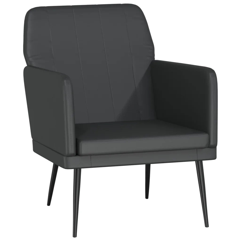 Poltrona Nera 61x78x80 cm Similpelle 351392