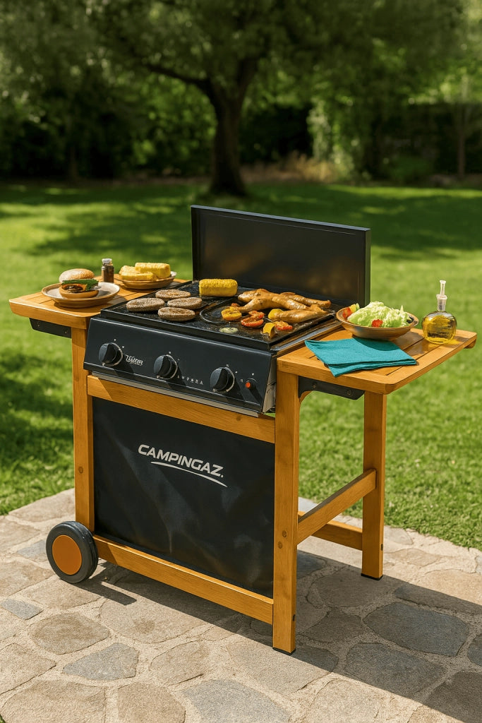 BARBECUE CAMPINGAZ METANO GPL DUALGAS ADELAIDE 3 WOODY DG