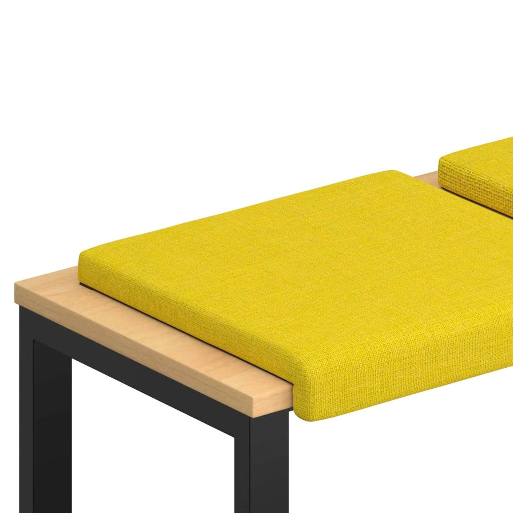 Cuscino per panchina 2 pcs Tessuto Giallo Chiaro 42043017