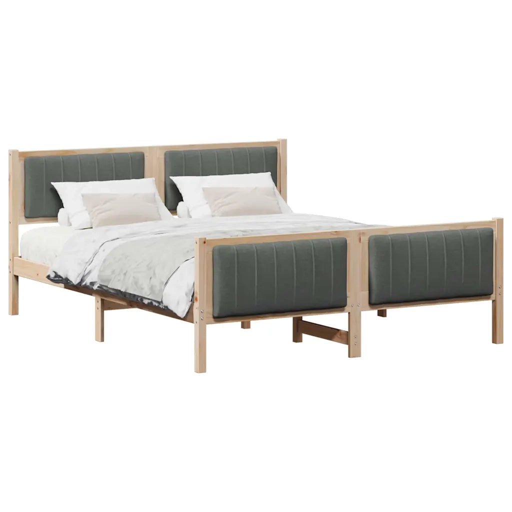 Struttura del Letto marrone e grigio scuro 150 x 200 cm