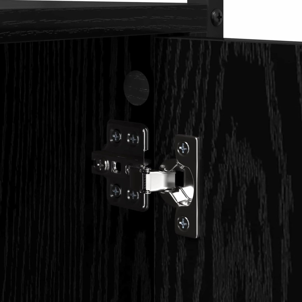 Armadio per Lavatrice Rovere Nero 68 x 48,5 x 194 cm 871369
