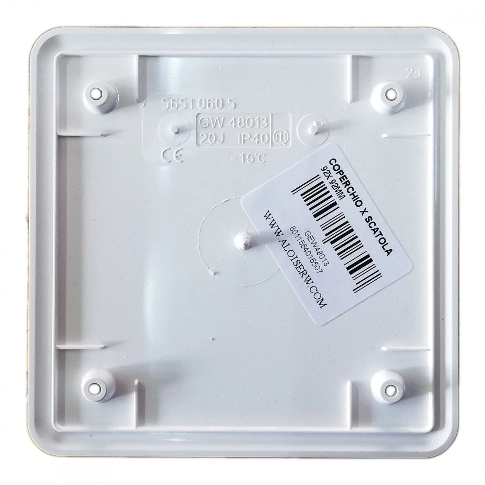 Coperchio bianco copriscatola per scatola gewiss, scegli se  152x98mm