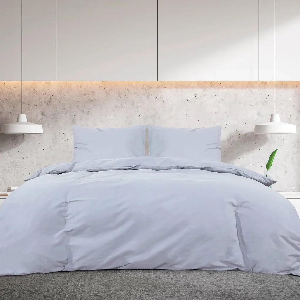 Set Copripiumino Grigio 240x220 cm in Cotone 136096
