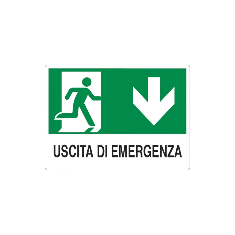 Cartello uscita di emergenza cm 20X30
