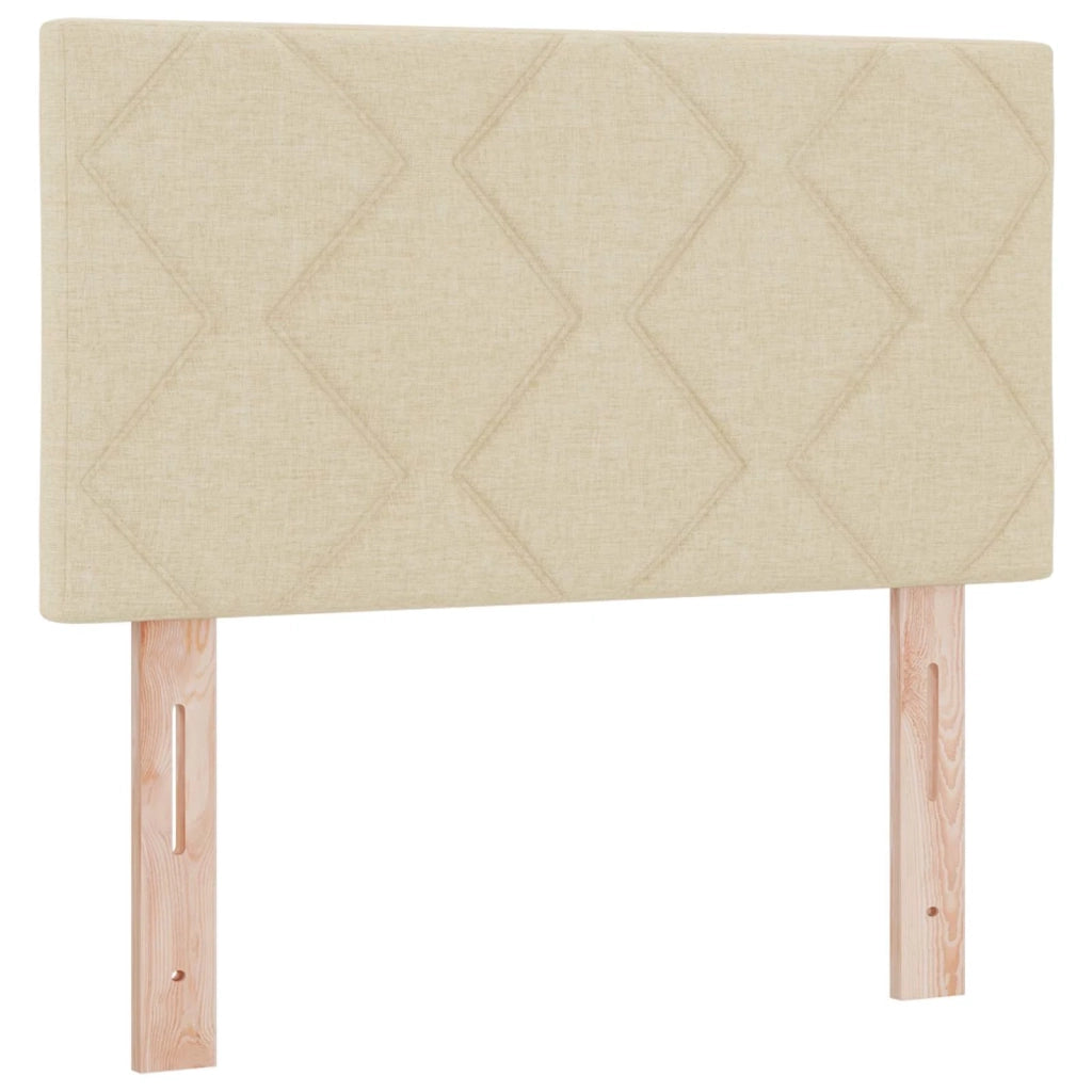 Letto box spring con materasso Crema 80 x 200 cm Tessuto 3452811