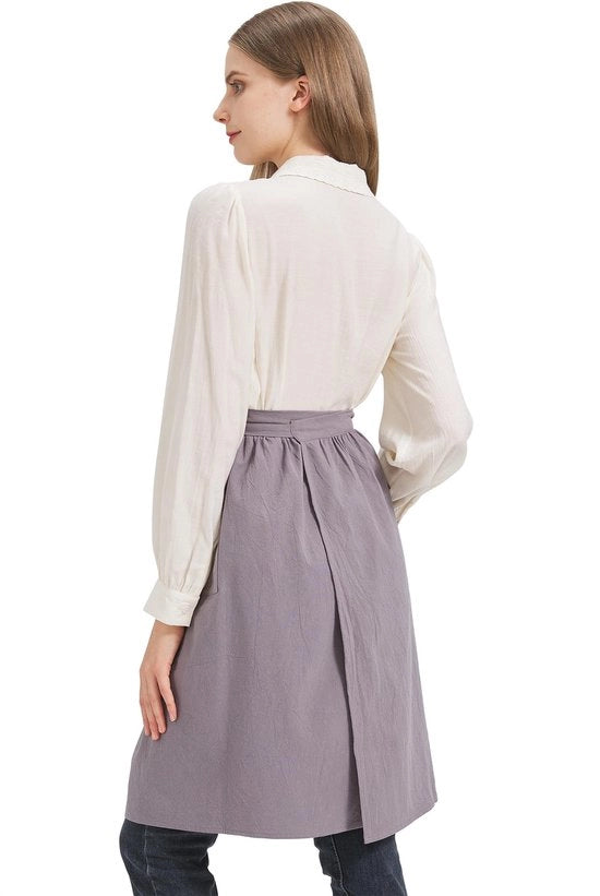 Schort unisex in cotone/lino - schort da cucina - schort da lavoro - schort da pulizia - schort da giardino - taglia unica (fino a 70kg)