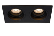Lucide Embed faretto da soffitto 2xGU10 nero 50W metallo