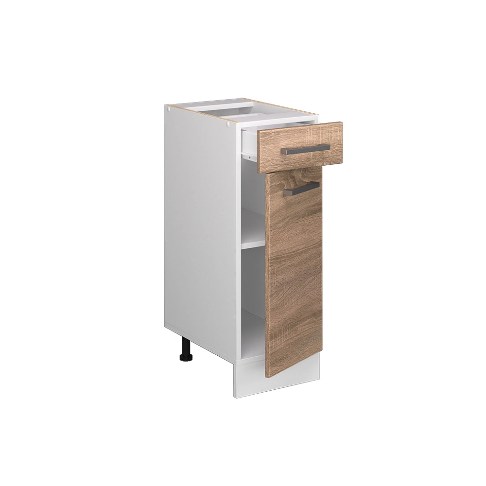 Mobiletto base per cucina R-Line Sonoma/Bianco 30 cm, PL Rovere Vicco