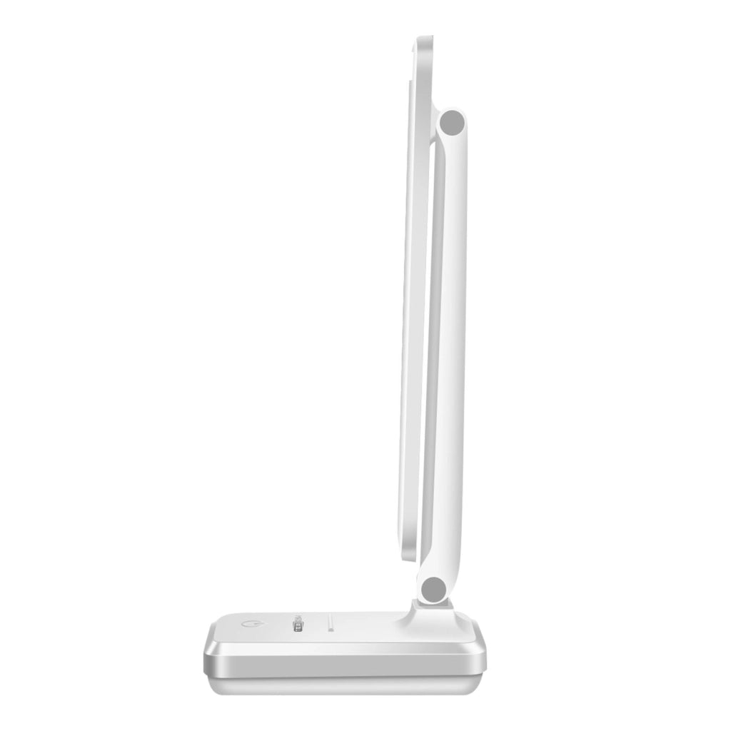Lampada LED da scrivania pieghevole ricaricabile con touch e supporto integrato Bianco Max excell