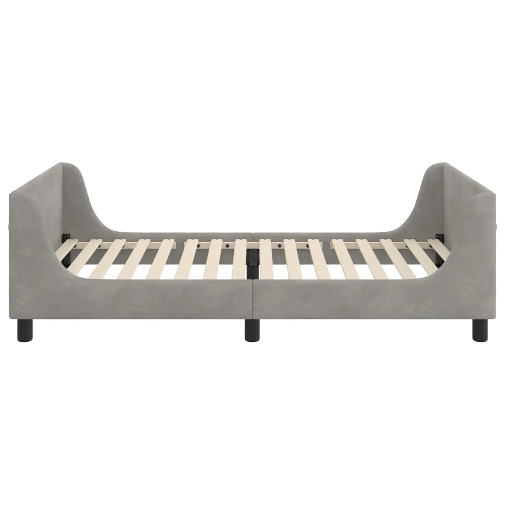 Struttura letto Bambini | Letto Infantile | Lettino con testata Grigio Chiaro 90 x 200 cm