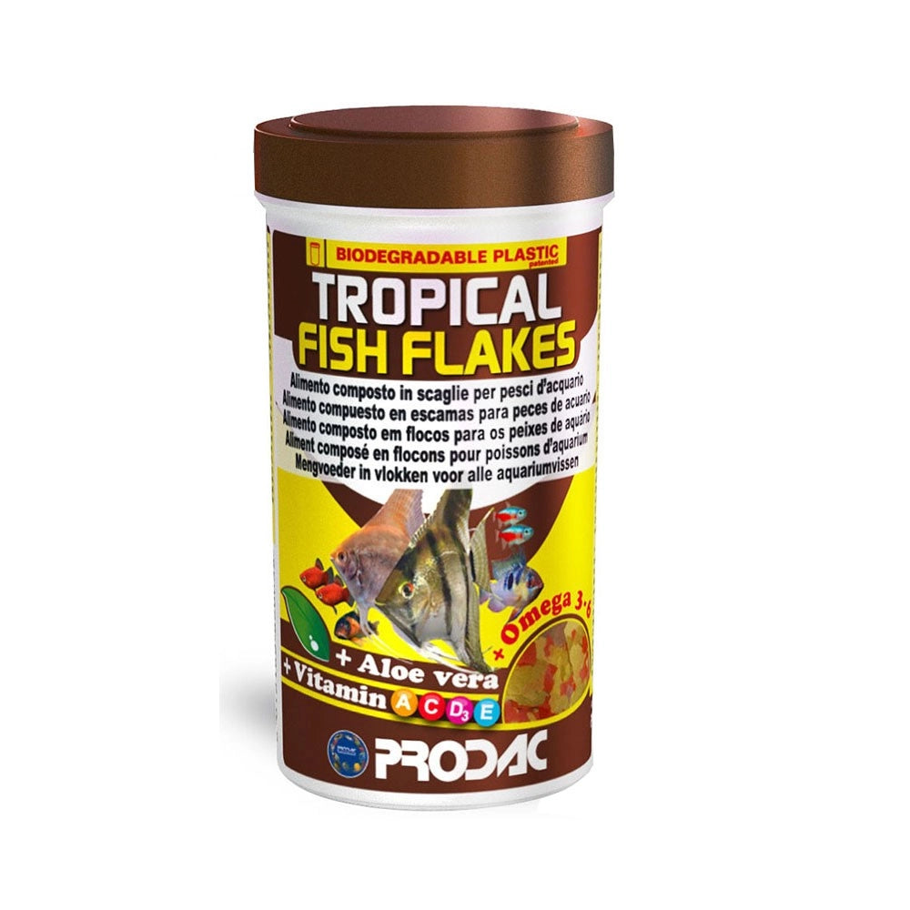 Prodac Tropical Fish Flakes - Alimento Base per Tutti i Pesci Tropicali Formato: 1200 ml