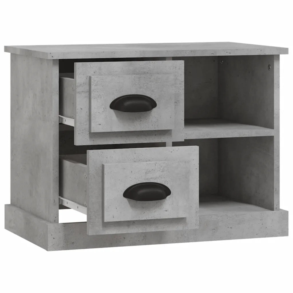 Comodino-Tavolino da notte Grigio Cemento 60x35,5x45 cm