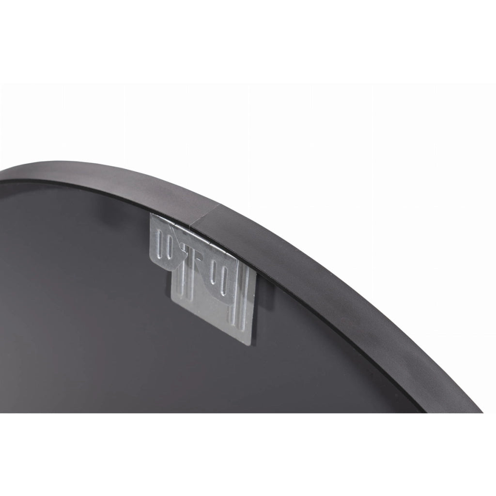 Specchio rotondo da parete Oskar con cornice in metallo nero 40 cm
