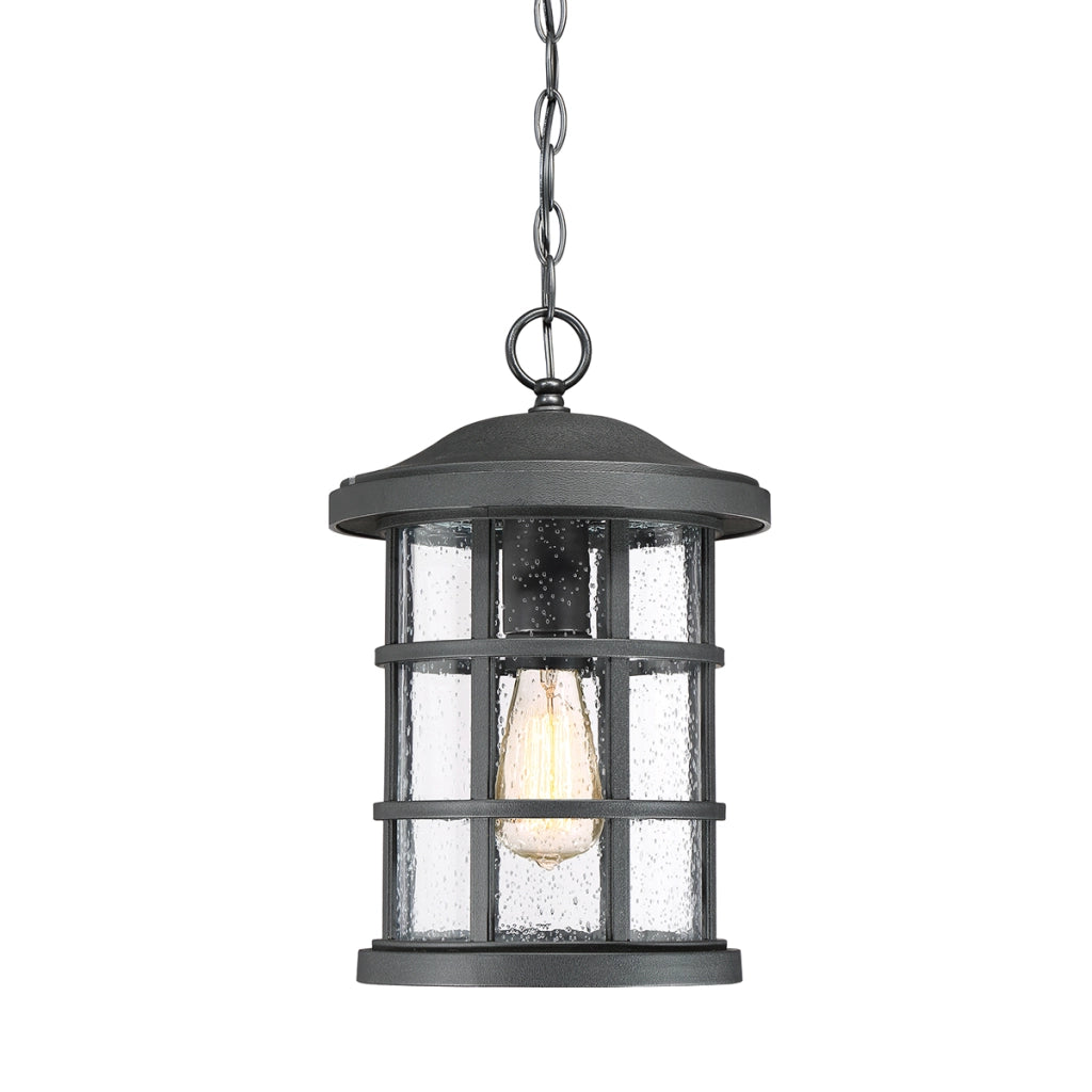 Lampada sospensione esterno nera E27 60W Crusade Quoizel