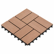 Piastrella per Decking 11 pcs Marrone 30 x 30 cm WPC 42046674