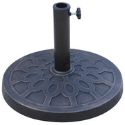 BASE PER OMBRELLONE ROTONDO PER PALI DA 38 E 48 MM IN RESINA E ACCIAIO Ø45 CM BRONZO
