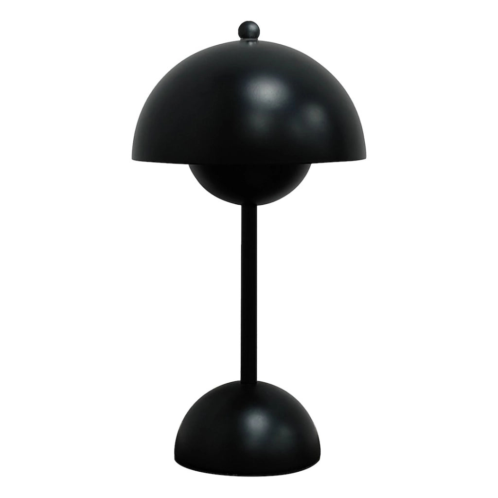 Lampada da tavolo nera sfera LED 3W touch USB-C Costa Milagro