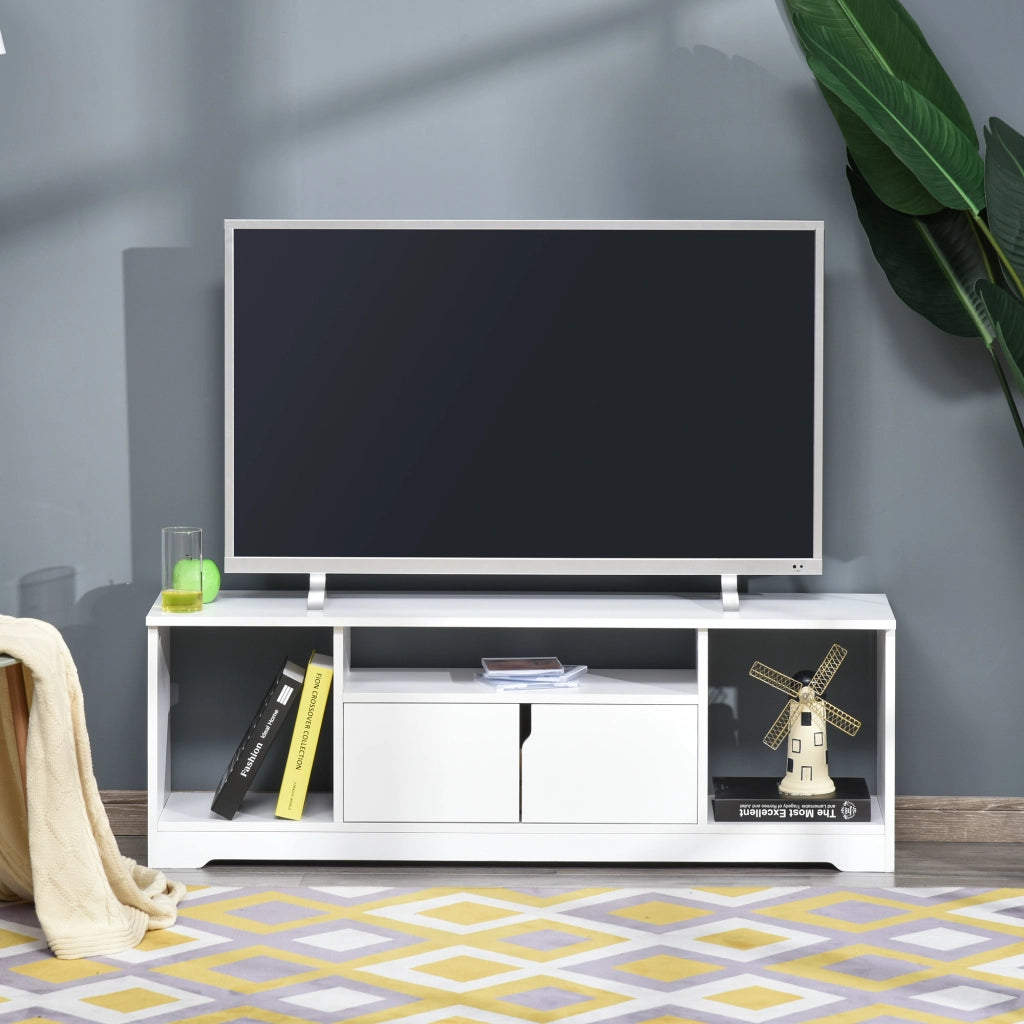 Mobile TV con ante e ripiani ¨C Minimal ¨C Bianco 120x30x41 cm