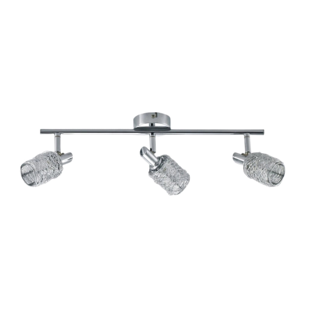 Faretto da soffitto 3 luci orientabile cromato G9 Italux