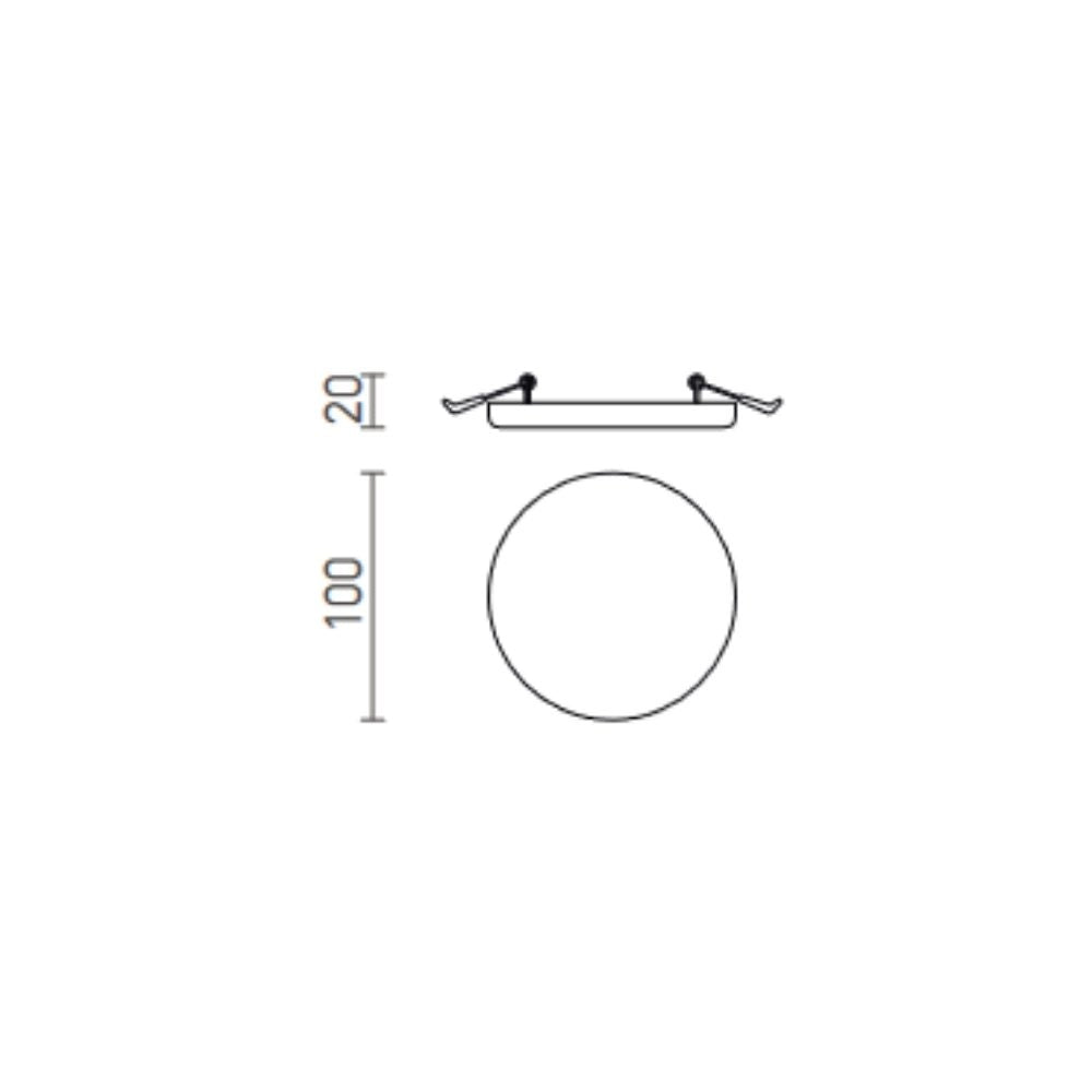 Lampada BELI R 10 da incasso  acrilico 230V LED 6W IP65  3000K
