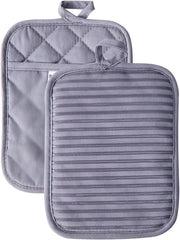 Set di protezione contro il calore per padelle - 2 pezzi - Grigio - Silicone - 7"x9