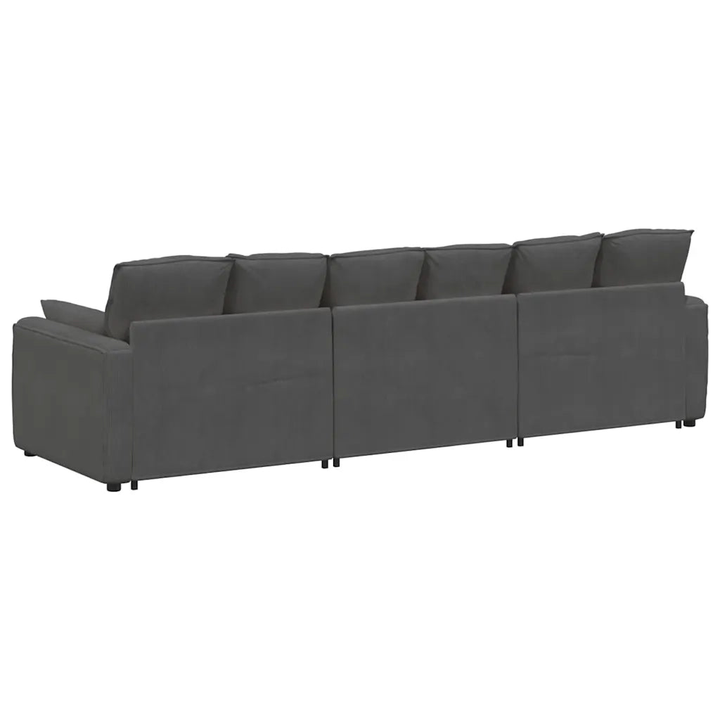 Divano Modulare con Cuscini Grigio Scuro 3321108