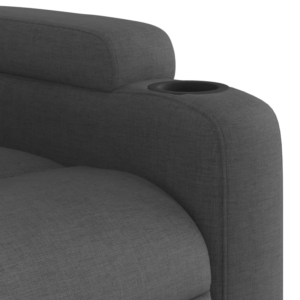 Poltrona reclinabile in tessuto grigio scuro 3205609