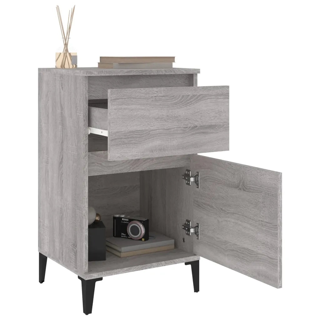 Comodino Grigio Sonoma 40x35x70 cm 819720