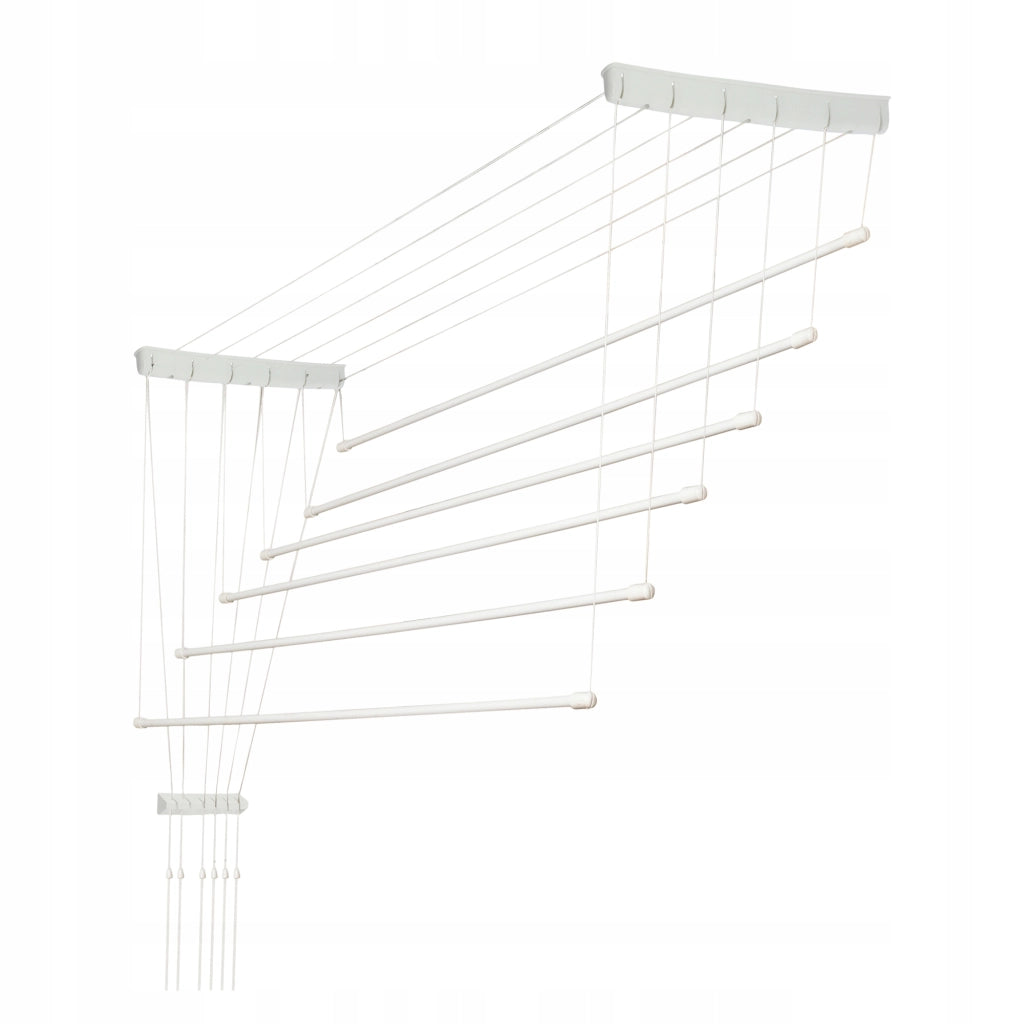 Stendibiancheria a soffitto KADAX con 6 barre per bagno e balcone, 120 cm