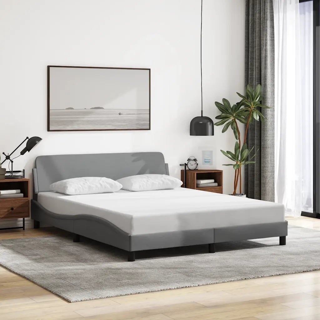 Giroletto-Struttura Letto Dover Grigio Chiaro 160x200 cm Tessuto