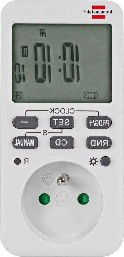 Timer digitale programmabile a contatto - bianco - per uso interno - comodo - contatore a ritardo - riproduzione casuale