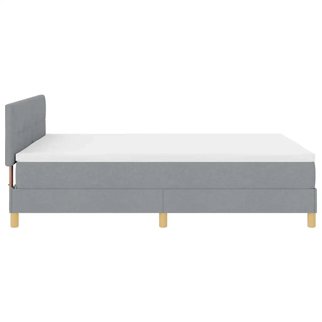 Letto a molle con cuscino Grigio chiaro 140 x 190 cm Tessuto 3338916