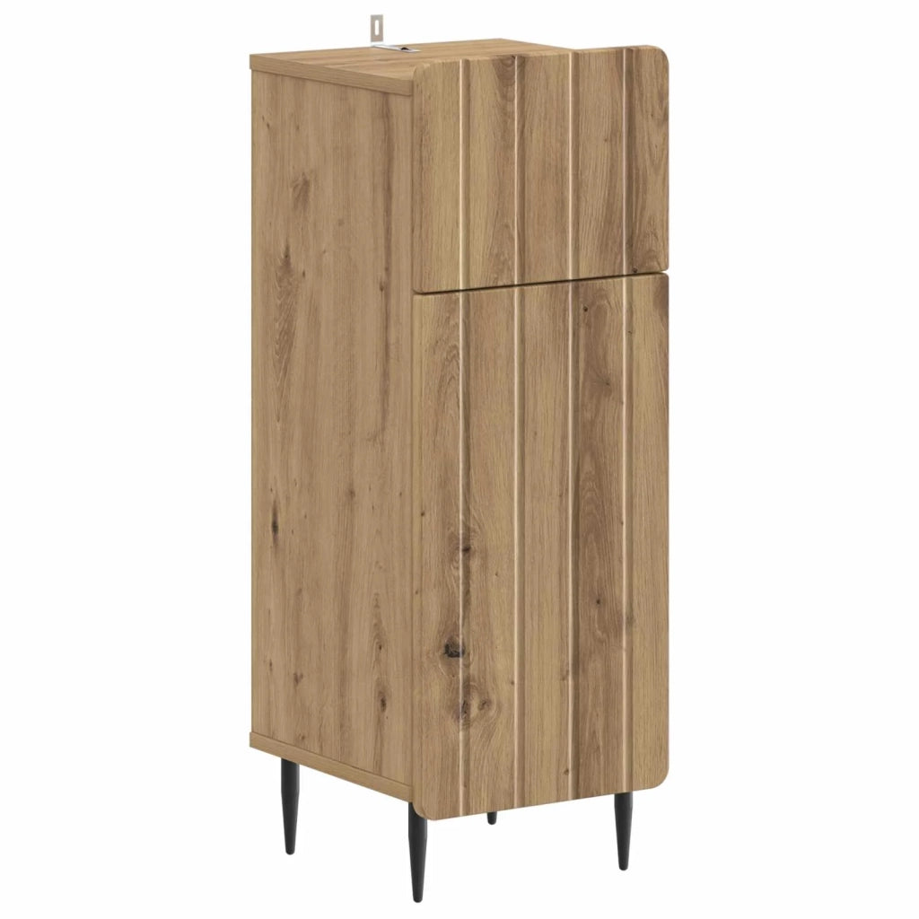 Mobiletto da Bagno ZWOLLE Rovere Artigianale 30 x 31 x 79,5 cm 896394